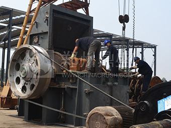 山東省石灰石原料破碎生產(chǎn)線(xiàn)